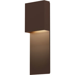 Flat Box LED 17 inch Textured Bronze Indoor-Outdoor Sconce