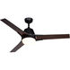 Crescent 22 inch Black with Black-Walnut Blades Ceiling Fan