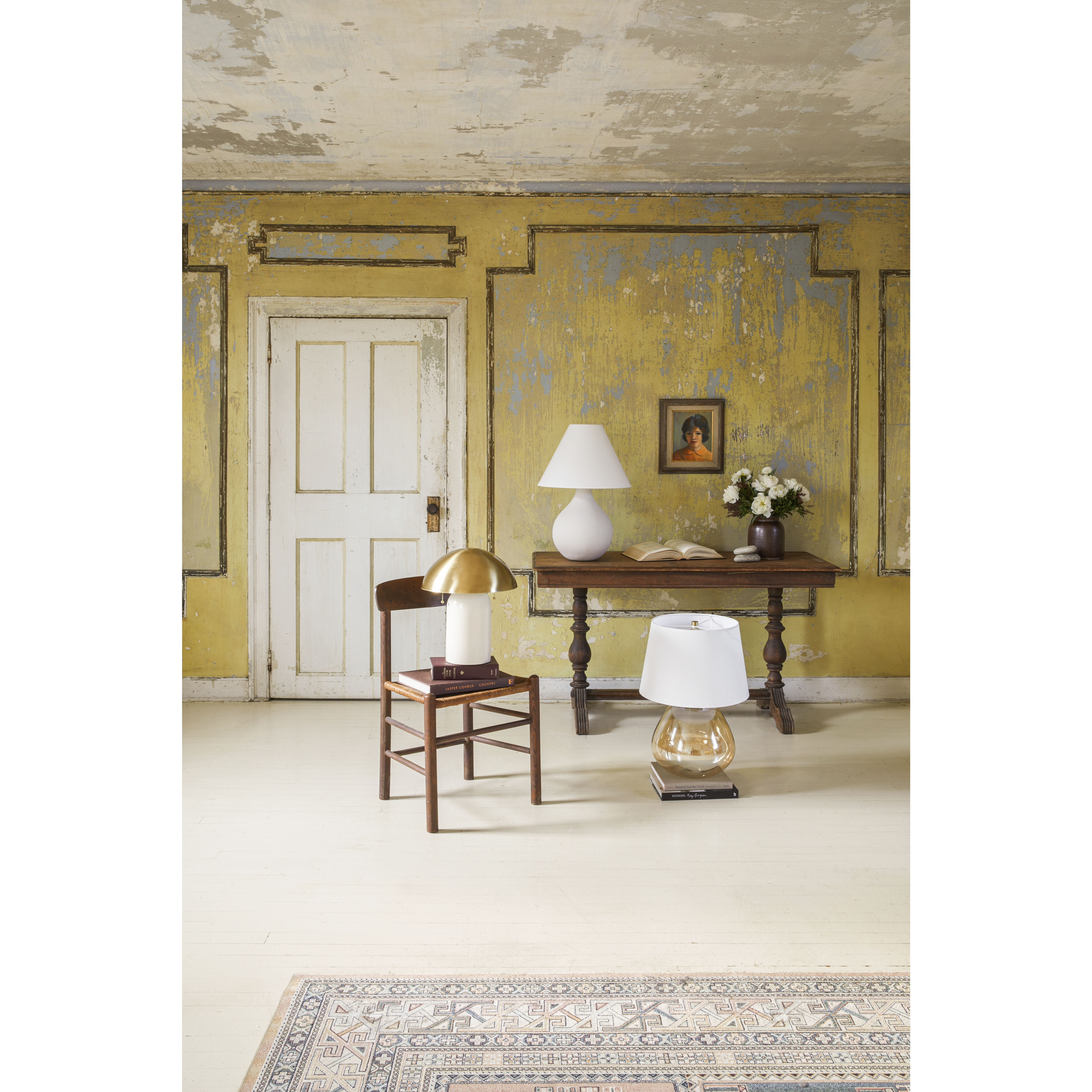 Gaia 16.5 inch 60 watt Aged Brass Table Lamp Portable Light