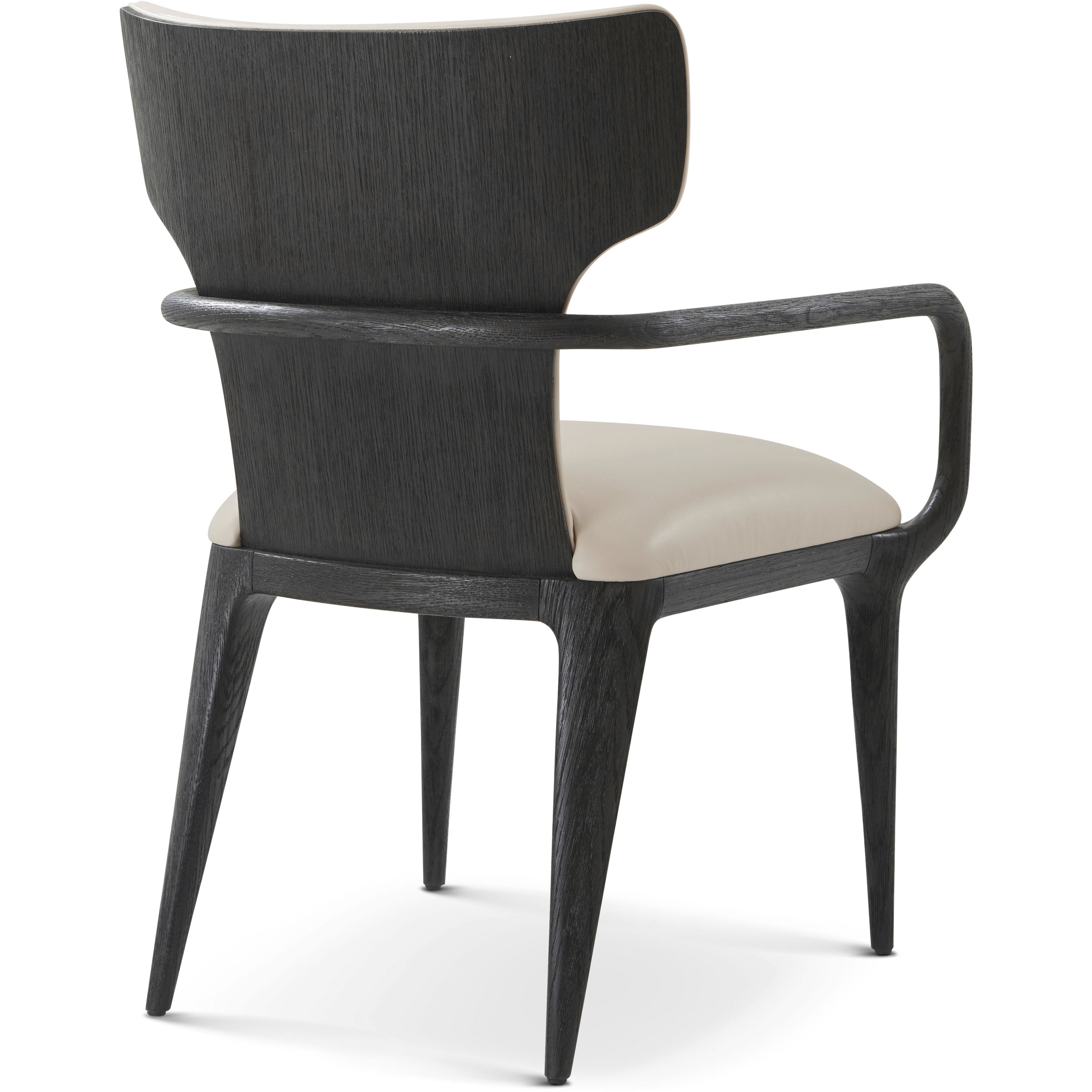 Repose Charcoal Oak Dining Chair, Wooden, Upholstered