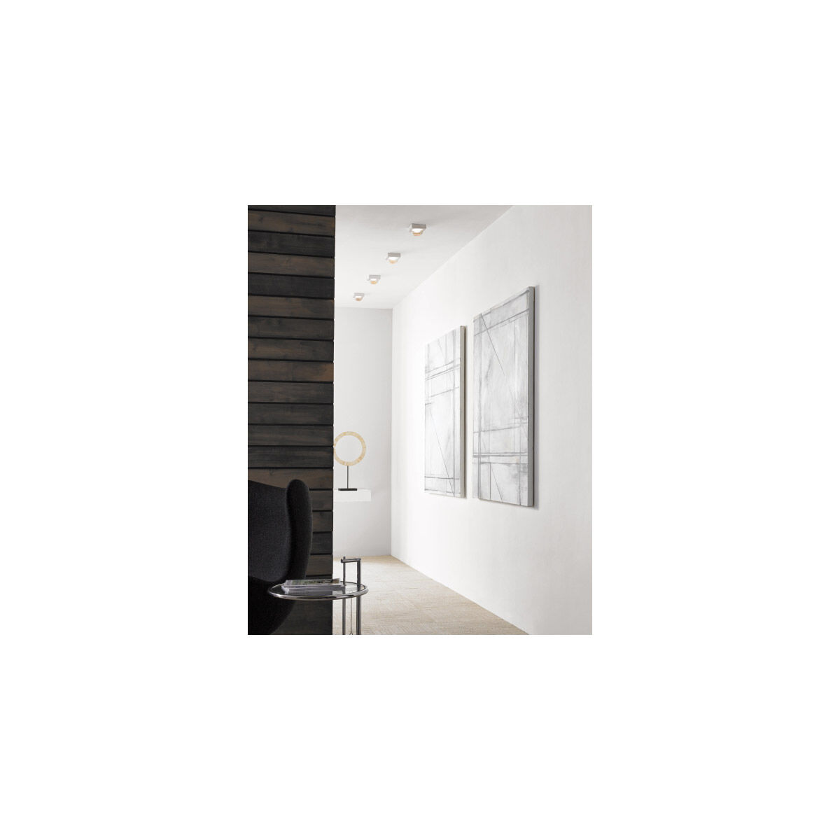 Sphere flush mount ceiling light outlet