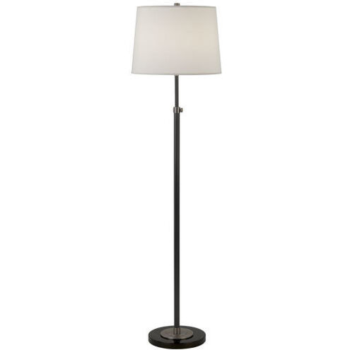 Bruno 53 inch 150 watt Lead Bronze with Ebonized Nickel Floor Lamp Portable Light in Fondine