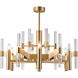 Canada 6 Light 32 inch Antique Brass Chandelier Ceiling Light