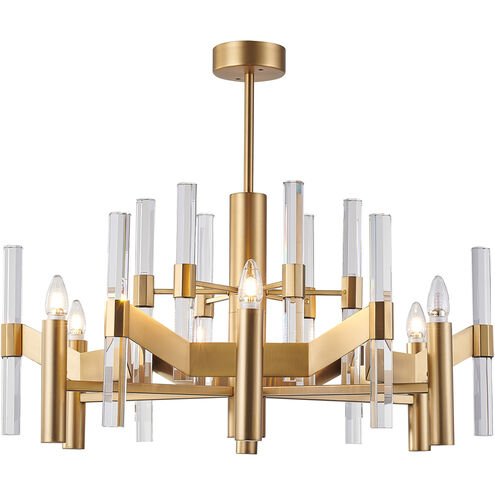 Canada 6 Light 32 inch Antique Brass Chandelier Ceiling Light