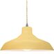 Radiance 1 Light 13.5 inch Muted Yellow and Brushed Nickel Pendant Ceiling Light