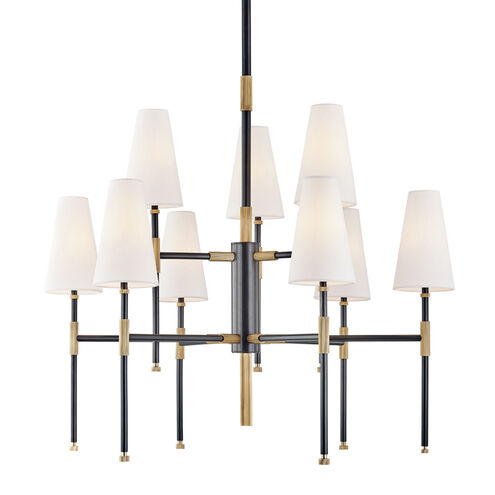 Bowery 9 Light 34 inch Aged Old Bronze Chandelier Ceiling Light