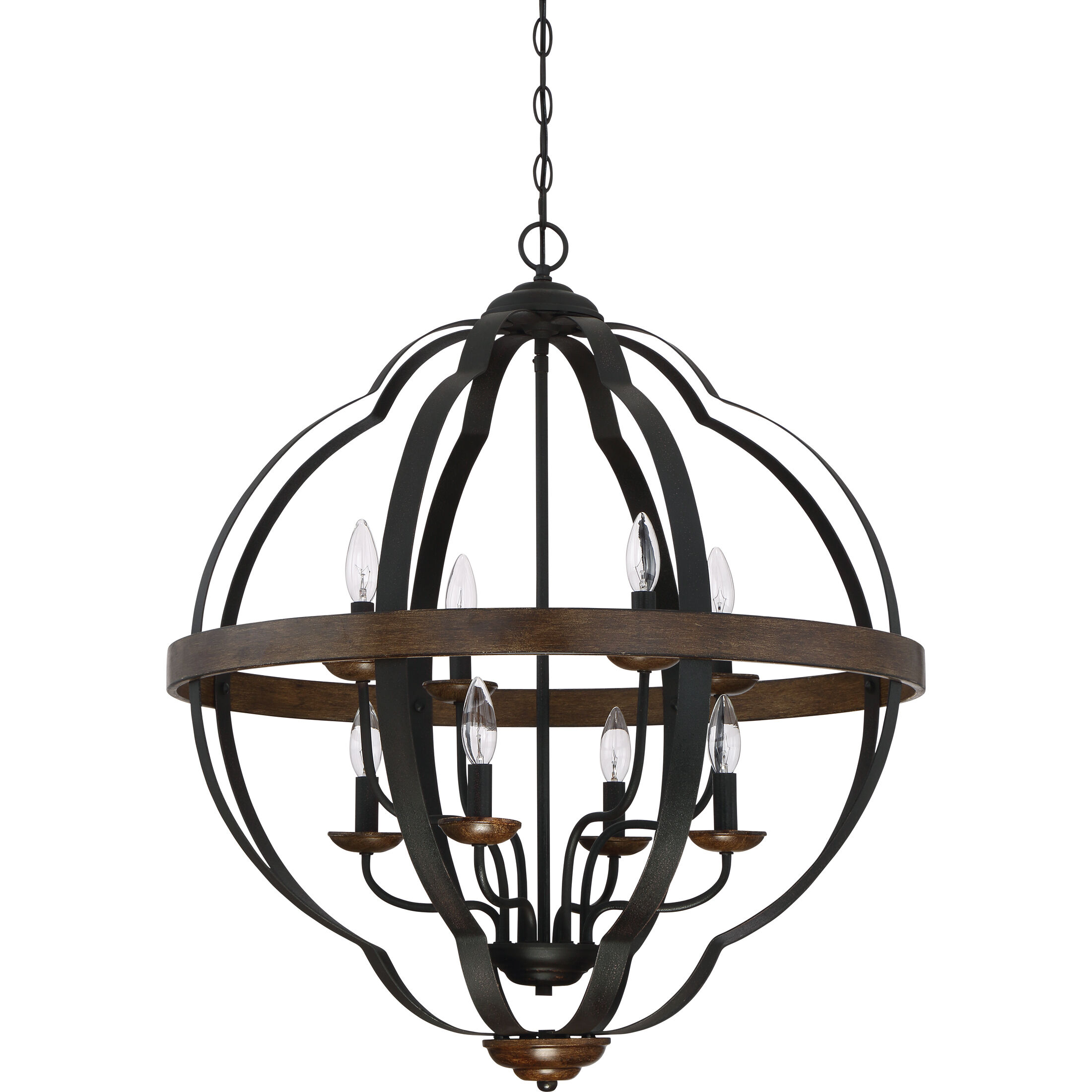 Siren 8 Light 28 inch Marcado Black Foyer Pendant Ceiling Light