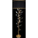 Foret 71 inch 60 watt Gold Floor Lamp Portable Light in Black Fabric