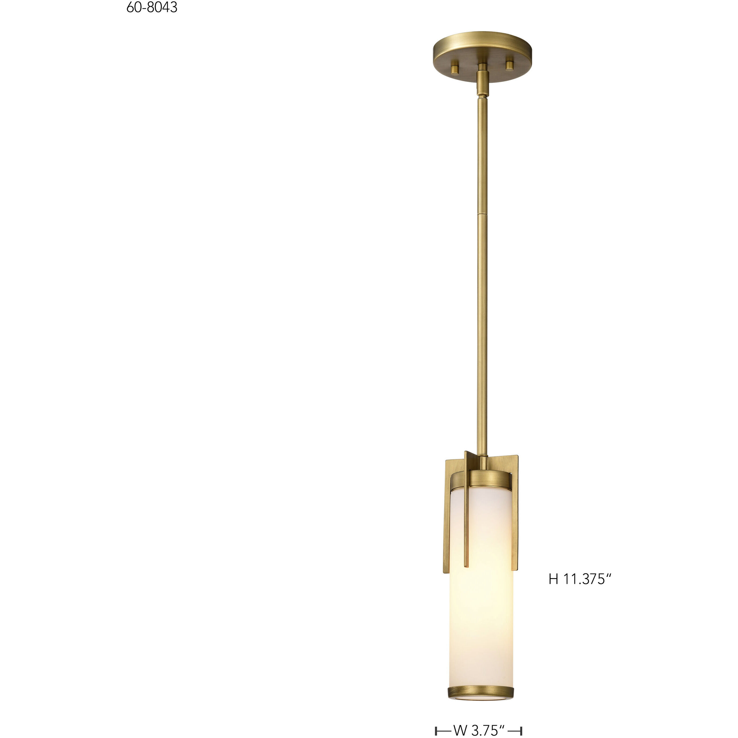 Roselle 3.75 inch Natural Brass Pendant Ceiling Light