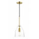 Sloan 1 Light 7 inch Aged Brass Pendant Ceiling Light