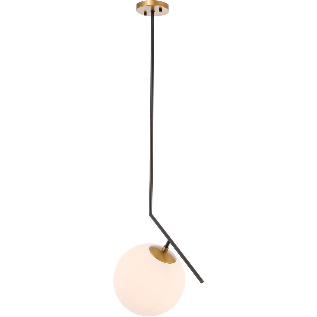 Ryland 1 Light 16 inch Black and Brass Pendant Ceiling Light
