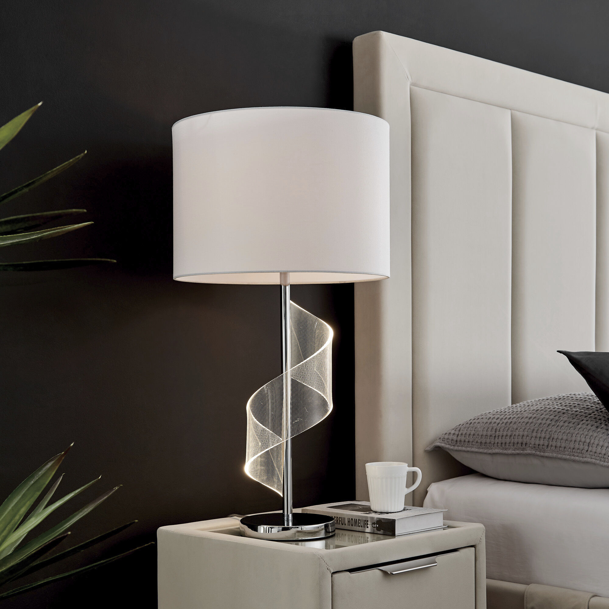 Lite Source LS 23735 Roetta 31 Tall Buffet Table Lamp Chrome