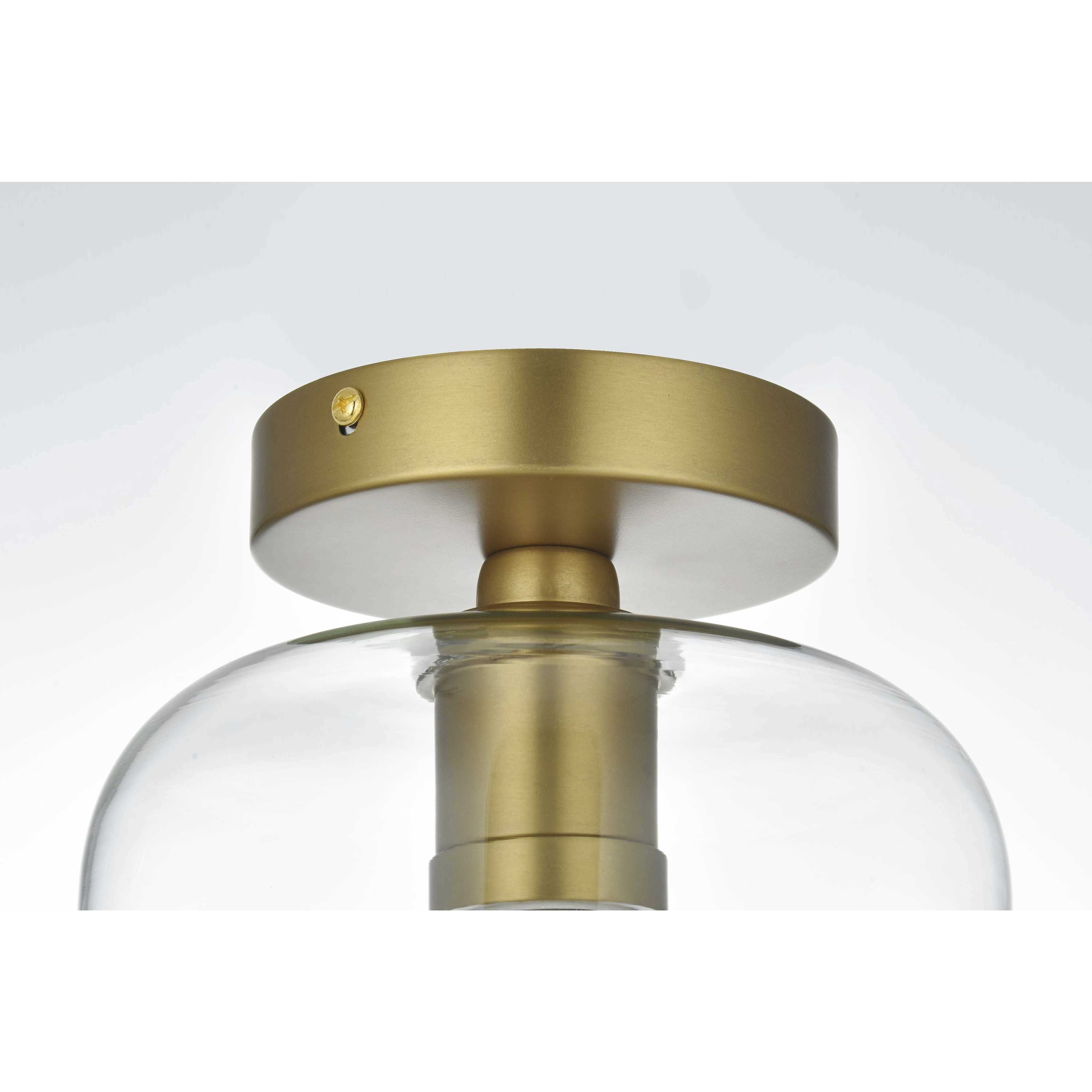 Collier 1 Light 7 inch Satin Gold Flush Mount Ceiling Light