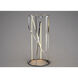 Trapezoid 35.5 X 15.75 inch Polished Chrome Accent Table