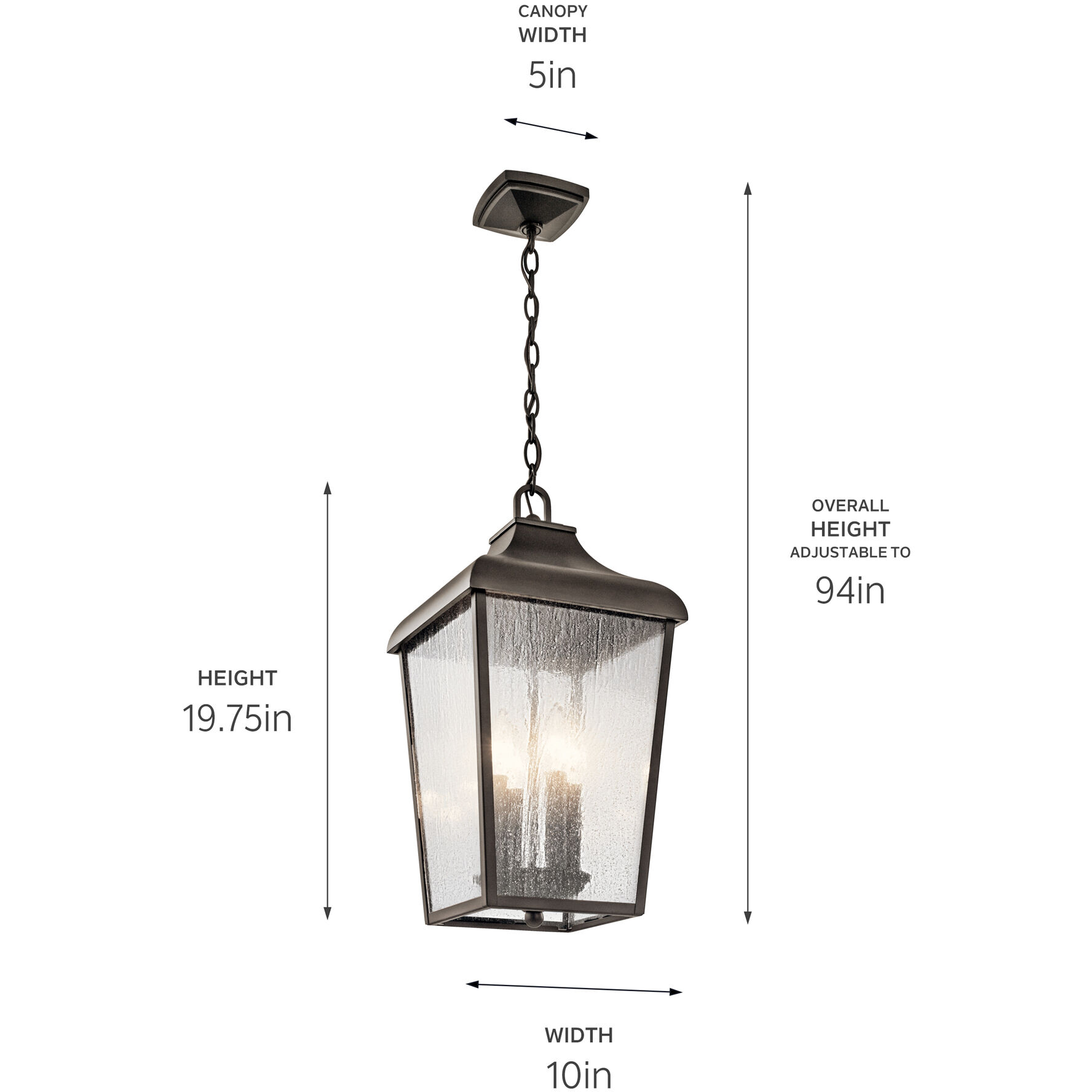 Forestdale 4 Light 10 inch Olde Bronze Outdoor Hanging Pendant