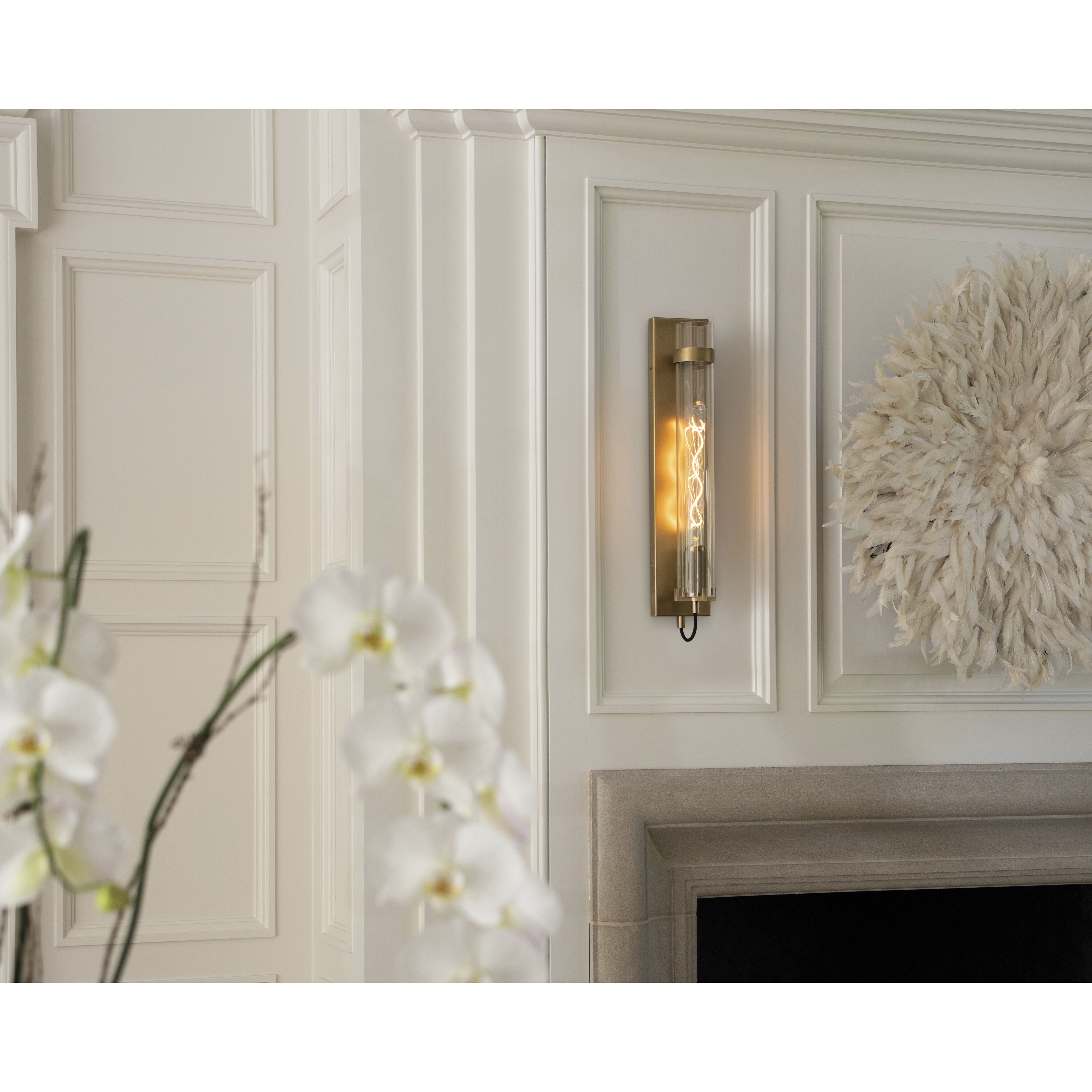 Ryden LED 5 inch Heritage Brass Indoor Wall Sconce Wall Light Bulbs included