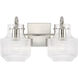 Nyla 2 Light 15 inch Polished Nickel Vanity Light Wall Light