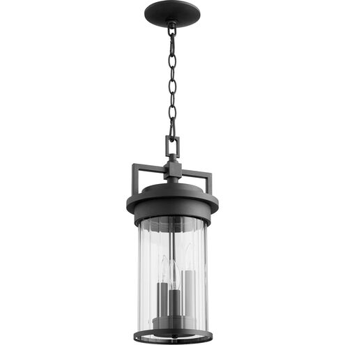 Dimas 3 Light 8 inch Noir Outdoor Pendant