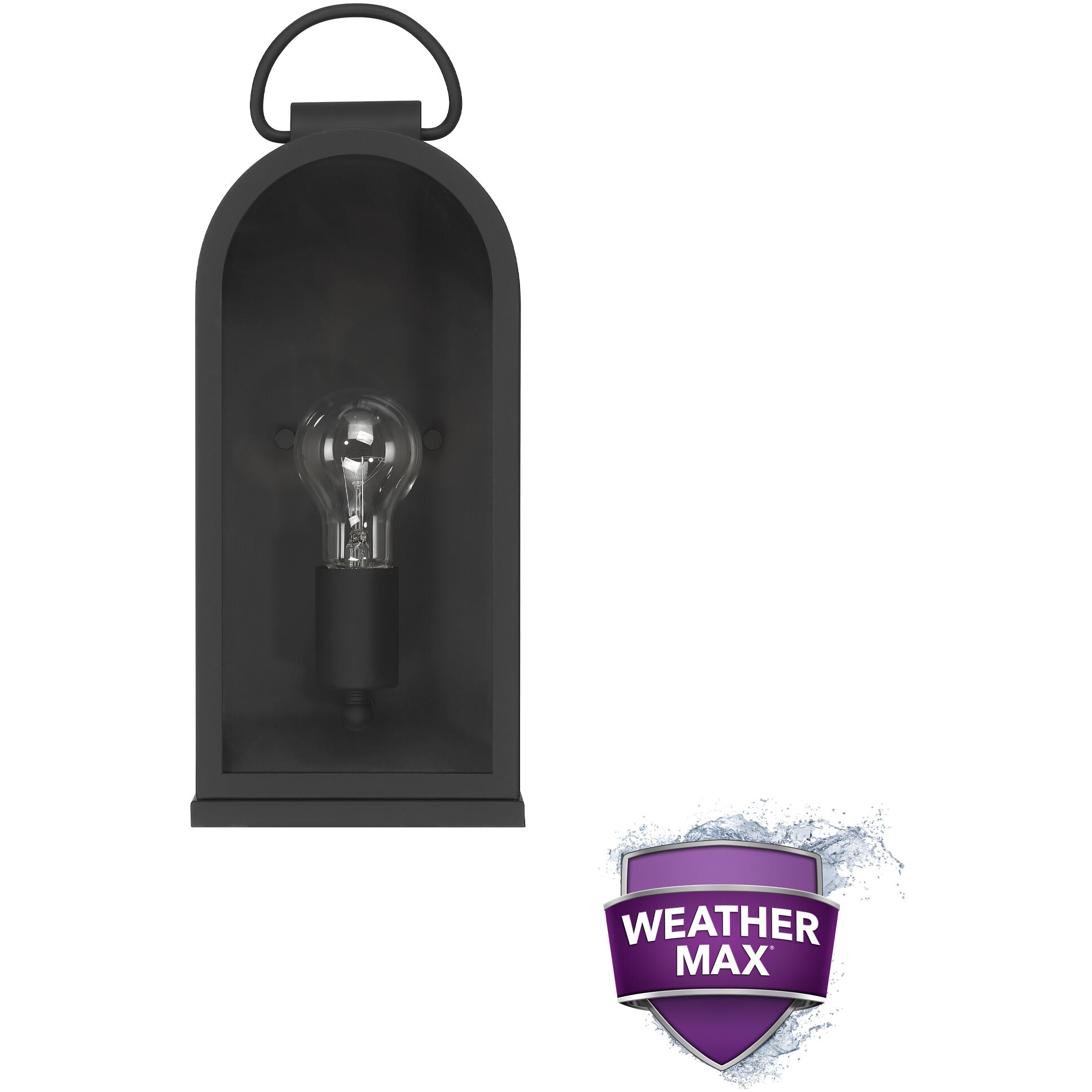 Kendra Bell 1 Light 15 inch Matte Black Outdoor Wall Light, Medium