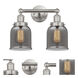 Bell 2 Light 15.5 inch Brushed Satin Nickel Bath Vanity Light Wall Light