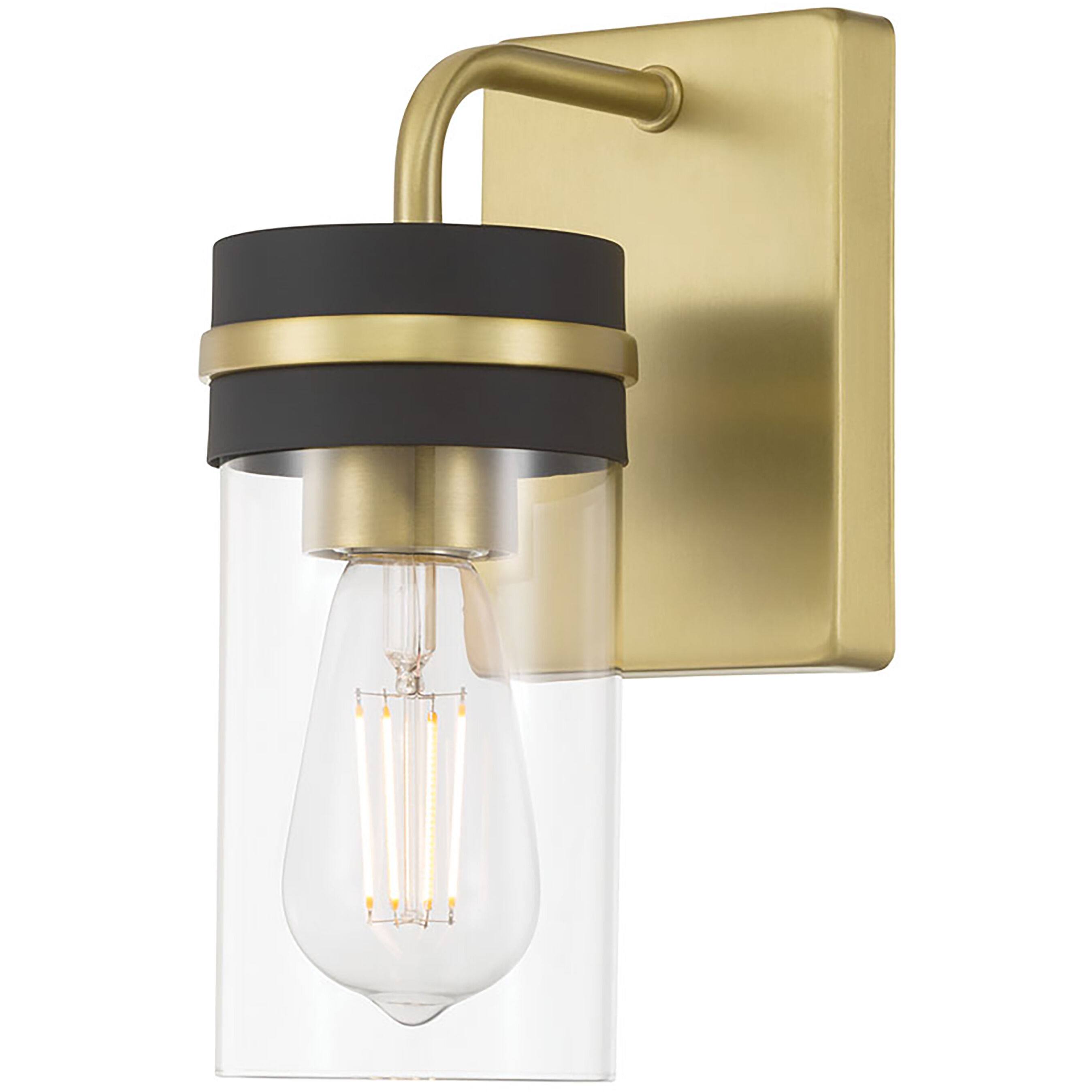 Marbridge 1 Light 4.25 inch Vintage Brass and Matte Black Wall Sconce Wall Light