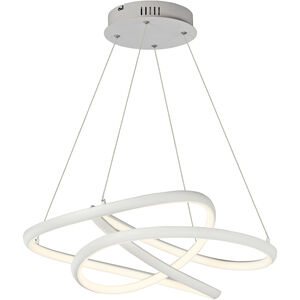 Twisted LED 24.5 inch Matte White Single Pendant Ceiling Light