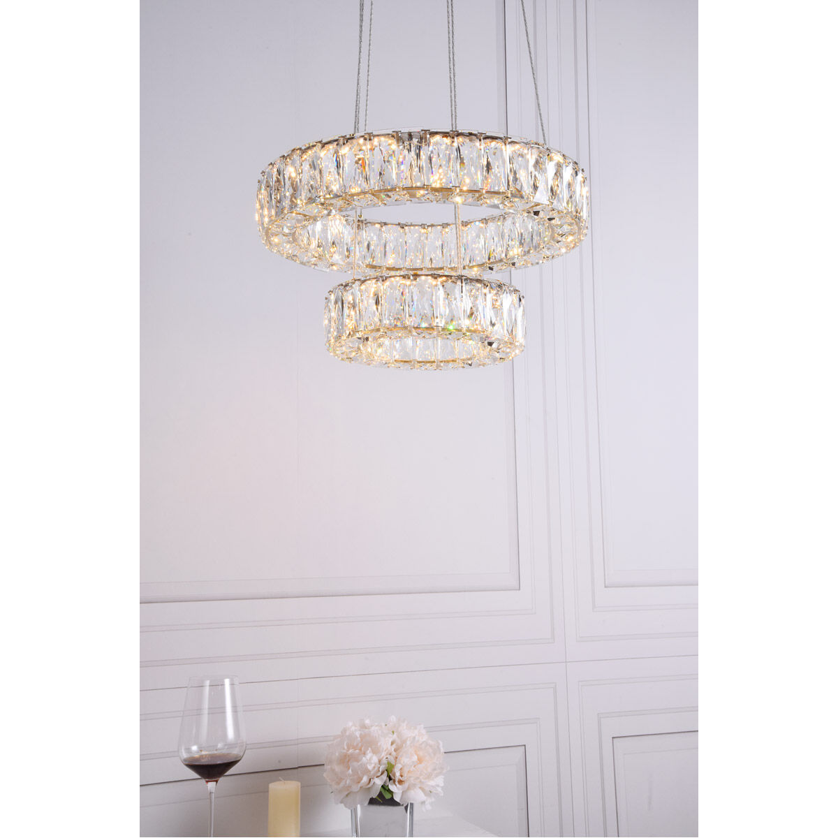 Monroe LED 18 inch Gold Pendant Ceiling Light