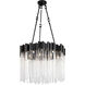 Matrix 9 Light 25 inch Matte Black and French Gold Chandelier Ceiling Light in Matte Black/French Gold