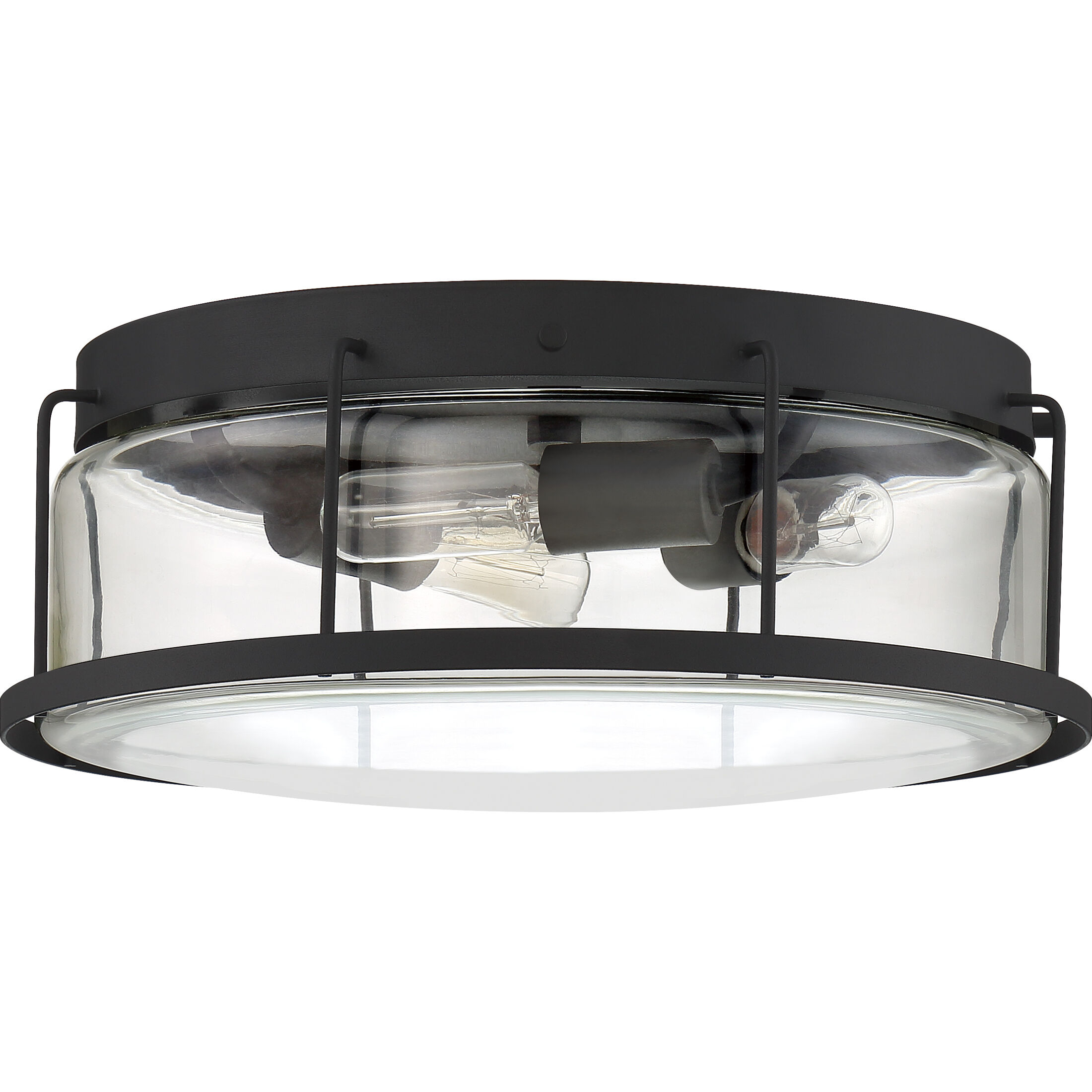 Ludlow 3 Light 13 inch Earth Black Semi-Flush Mount Ceiling Light