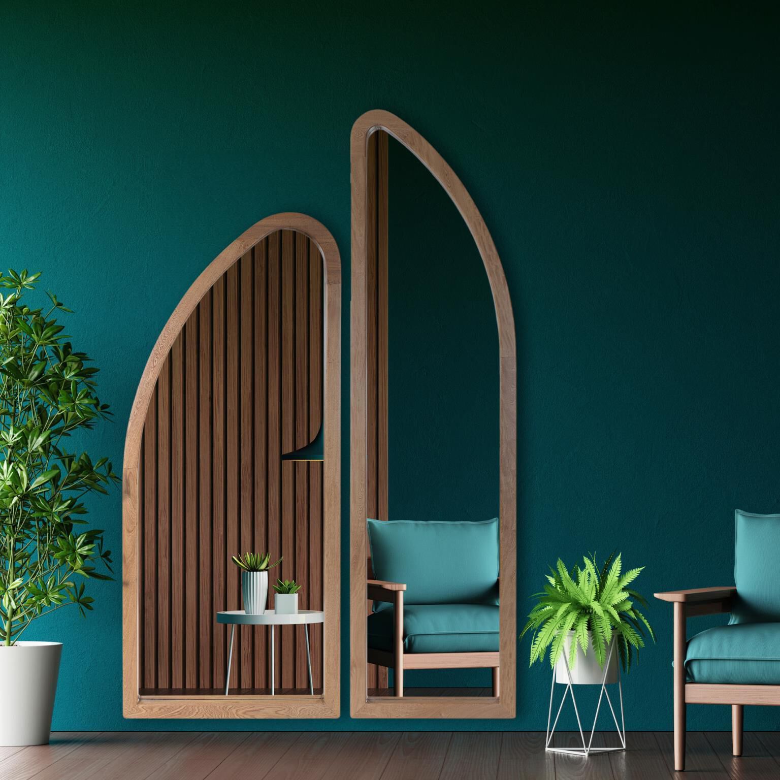 McKenna 71 X 30.25 inch Natural Left Mirror