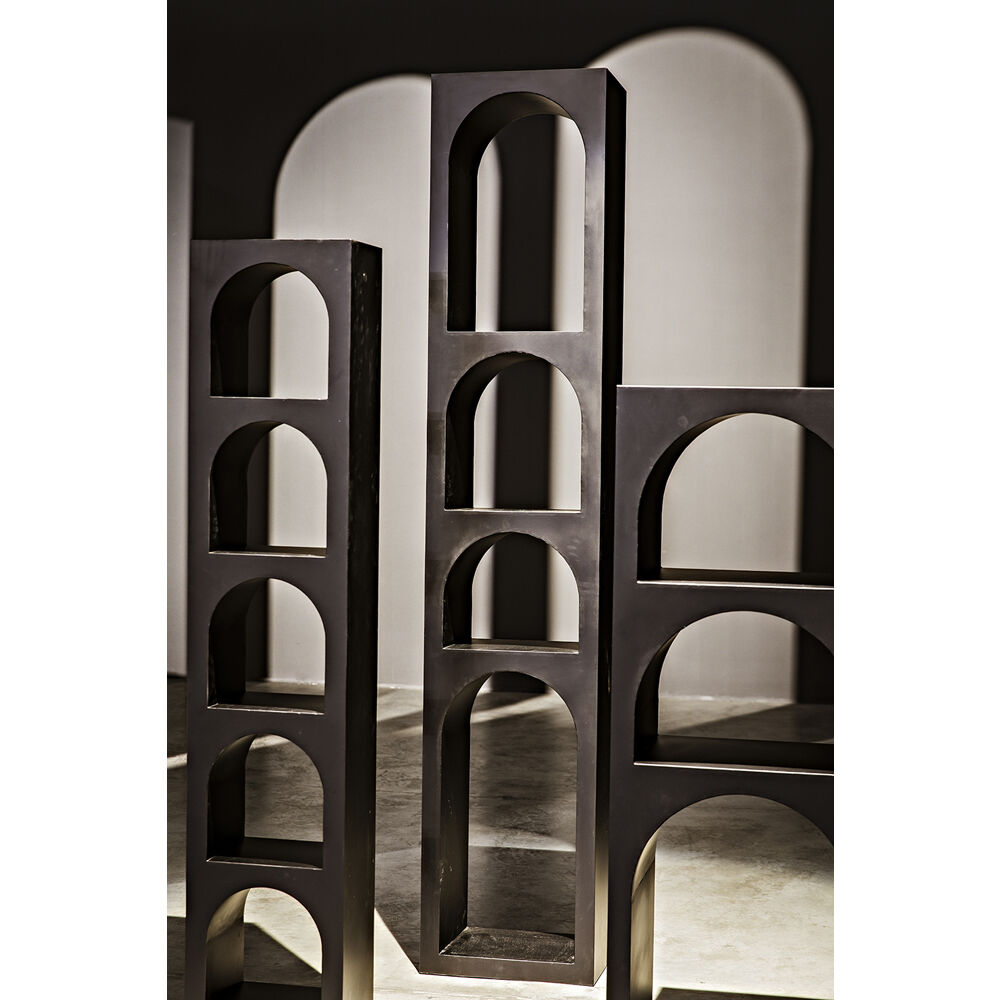 Aqueduct Matte Black Bookcase, C