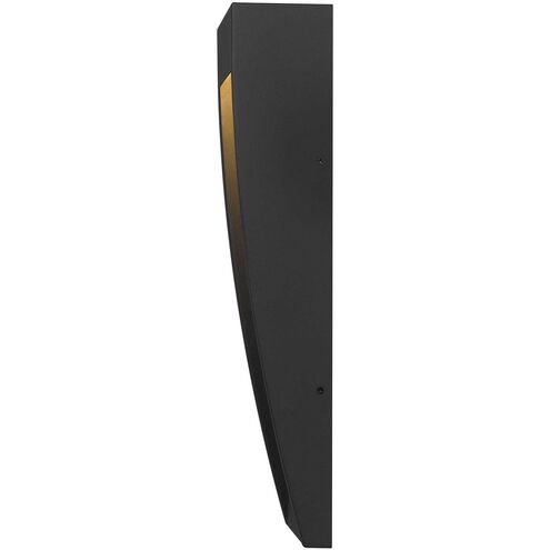Taper LED 16 inch Sand Black Outdoor Wall Sconce