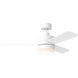 Era 44 LED 44 inch Matte White Indoor/Outdoor Ceiling Fan