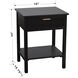 Colleen 24 X 19 inch Black and Gold Accent Table