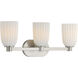 Baldwin 3 Light 23 inch Satin Nickel Bathroom Vanity Light Wall Light, Essentials