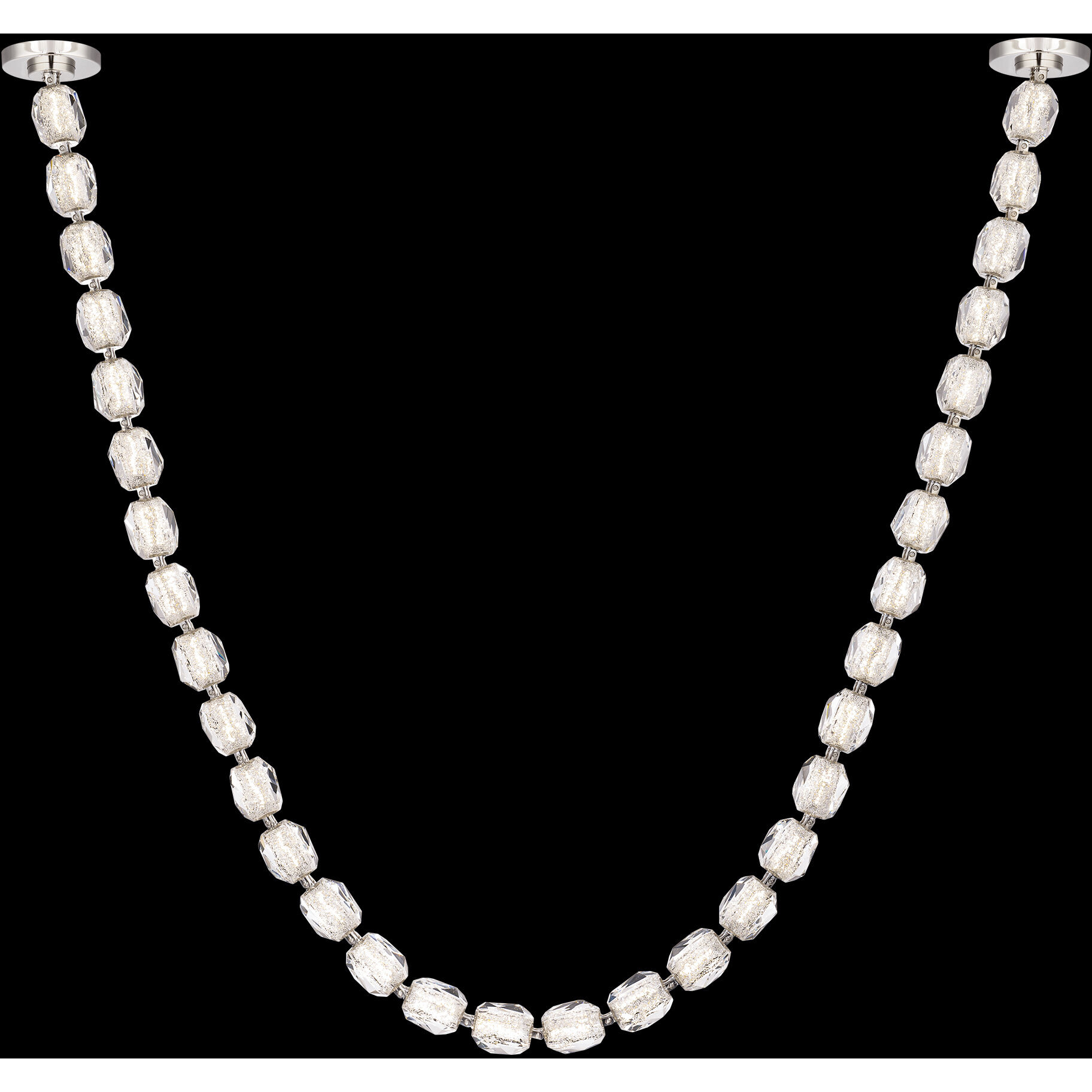 Forever Seduction LED 120.1 inch Polished Nickel Modular Pendant Ceiling Light, Remote Driver