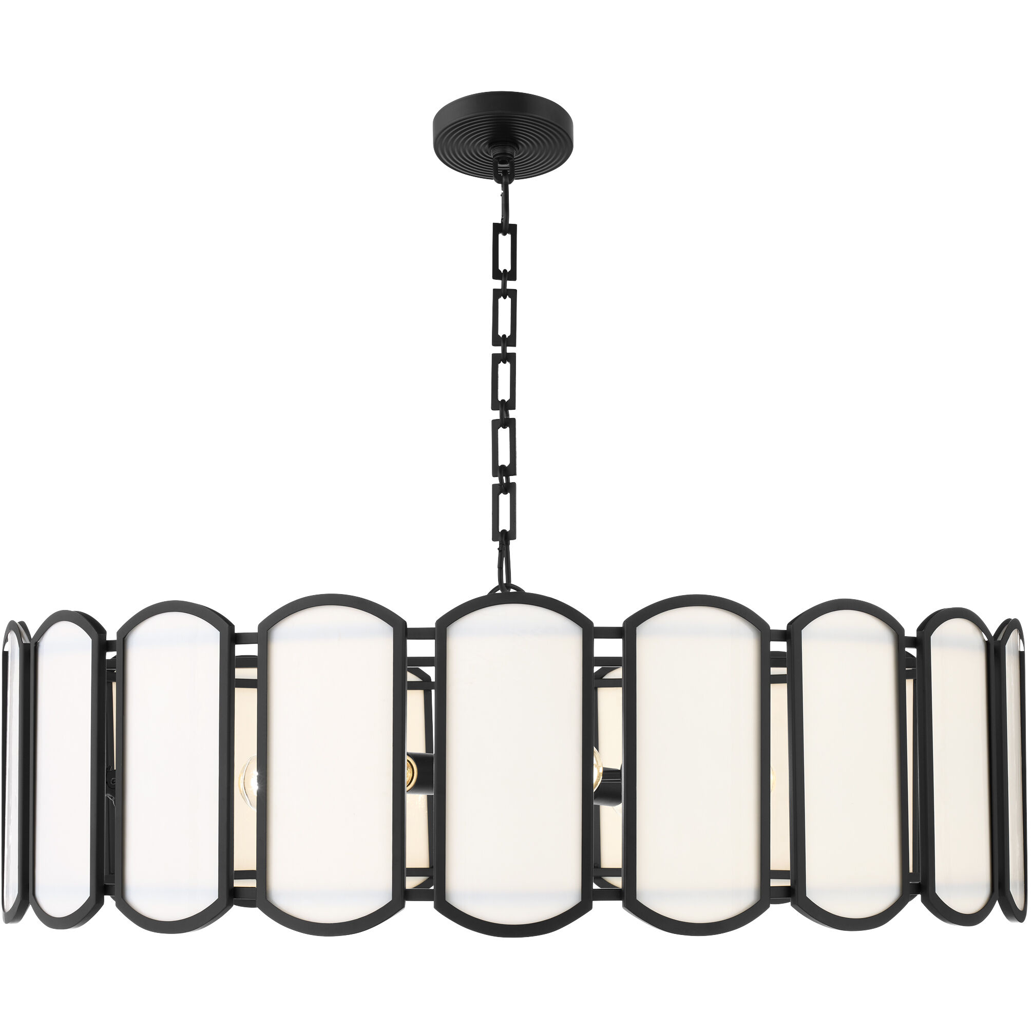 Belleview 8 Light 38 inch Matte Black Pendant Ceiling Light