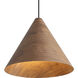 Conique Pendant Ceiling Light in Light Walnut