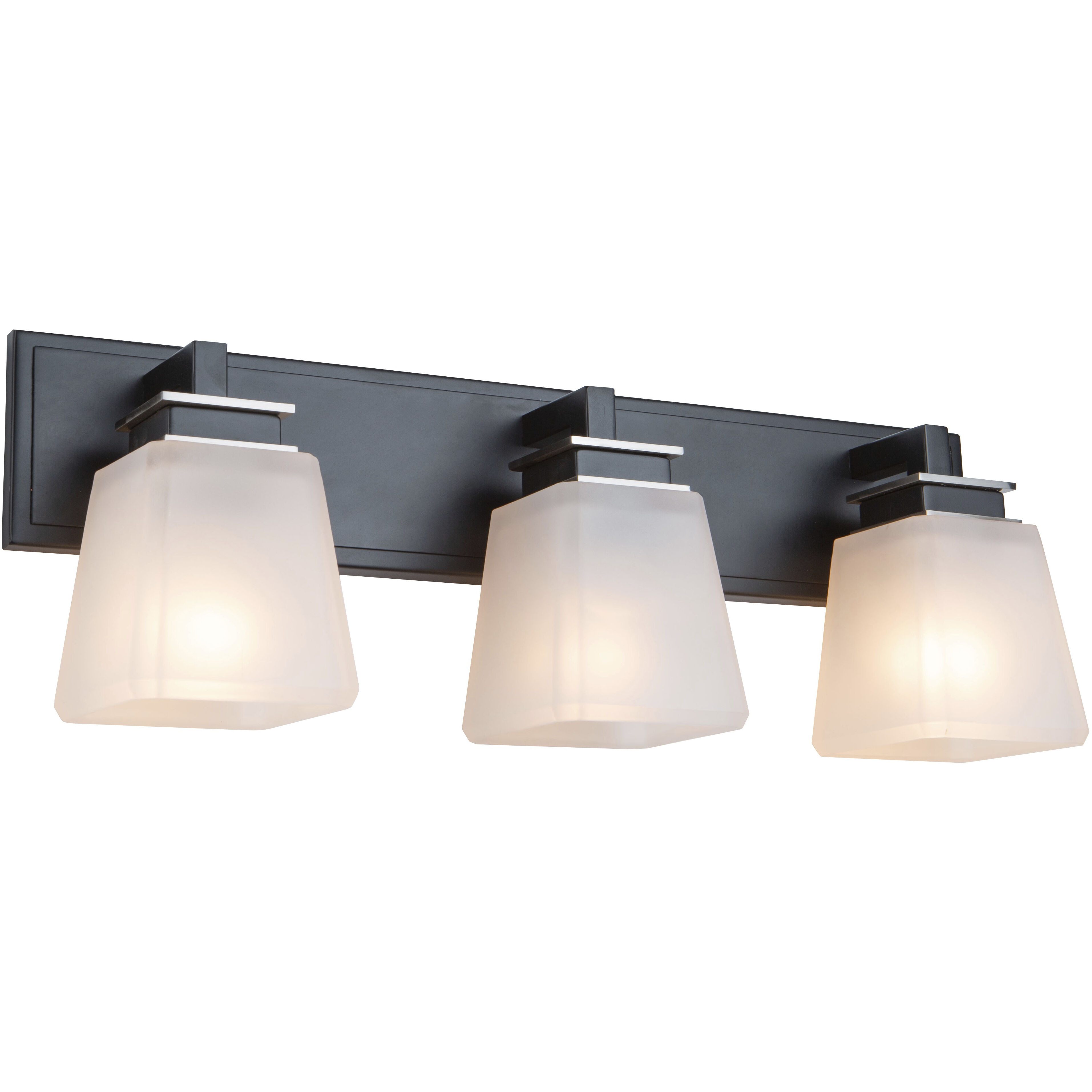 Nickel and black vanity light on sale