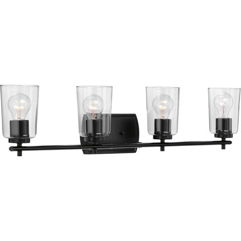 Adley 4 Light 32 inch Matte Black Bath Vanity Wall Light