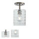 Grand Central 1 Light 6 inch Polished Nickel Flush Mount Ceiling Light