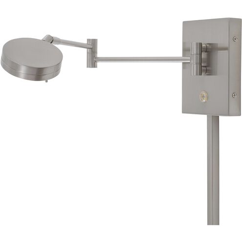 George's Reading Room 4.5 inch 8.00 watt Brushed Nickel Swing Arm Wall Lamp Wall Light, Pharmacy