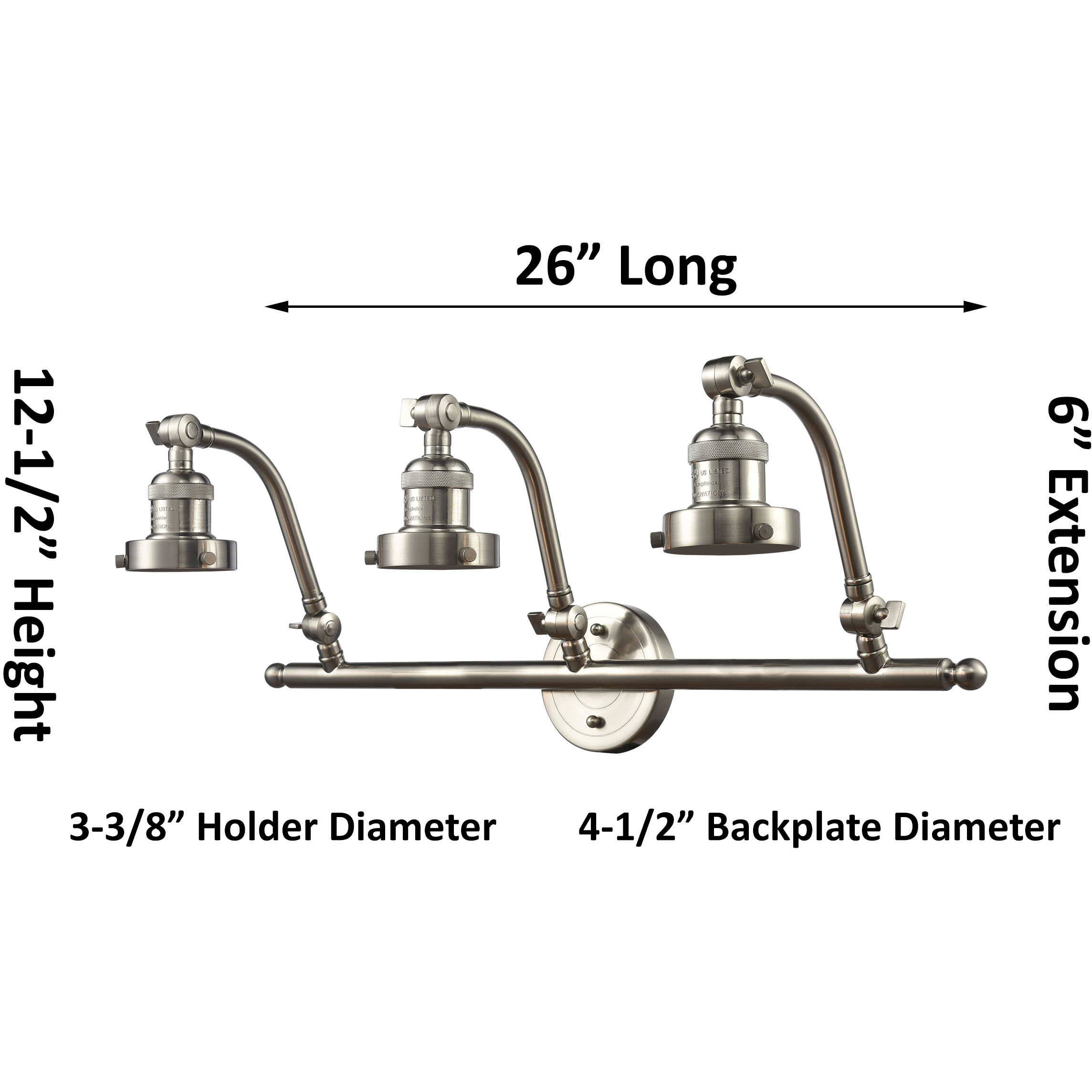 Franklin Restoration Railroad 3 Light 28 inch Brushed Satin Nickel Bath Vanity Light Wall Light, Franklin Restoration