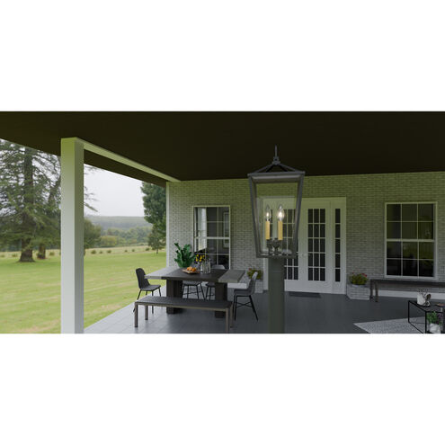 Hull 3 Light 9.5 inch Matte Black Outdoor Lantern, Large