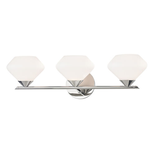 Valerie 3 Light 22 inch Polished Nickel Bath Vanity Wall Light