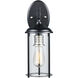 Blues 1 Light 16 inch Black and Brushed Nickel Outdoor Wall Lantern