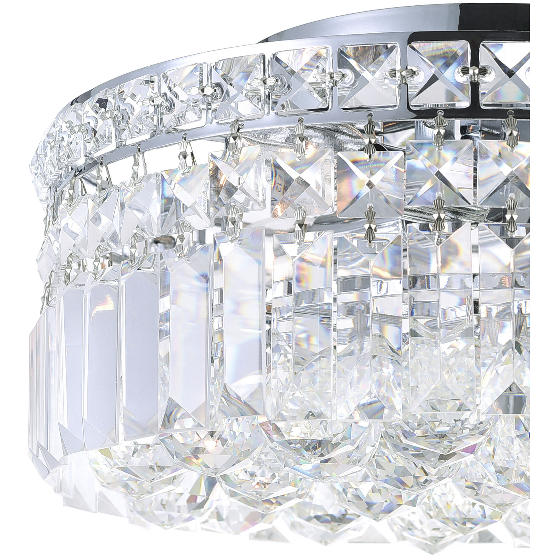 Colosseum 4 Light 12 inch Chrome Flush Mount Ceiling Light