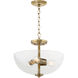 Adams 3 Light 15 inch Aged Brass Dual Mount Ceiling Light