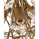 Crystal Bud 5 Light 24 inch Brass Semi-Flush Mount Ceiling Light