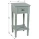 Hampton 28 X 14 inch Antique Ice Blue End/Side Table